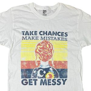 Magic School Bus White Take Chances Make Mistakes 90s Graphic Tee